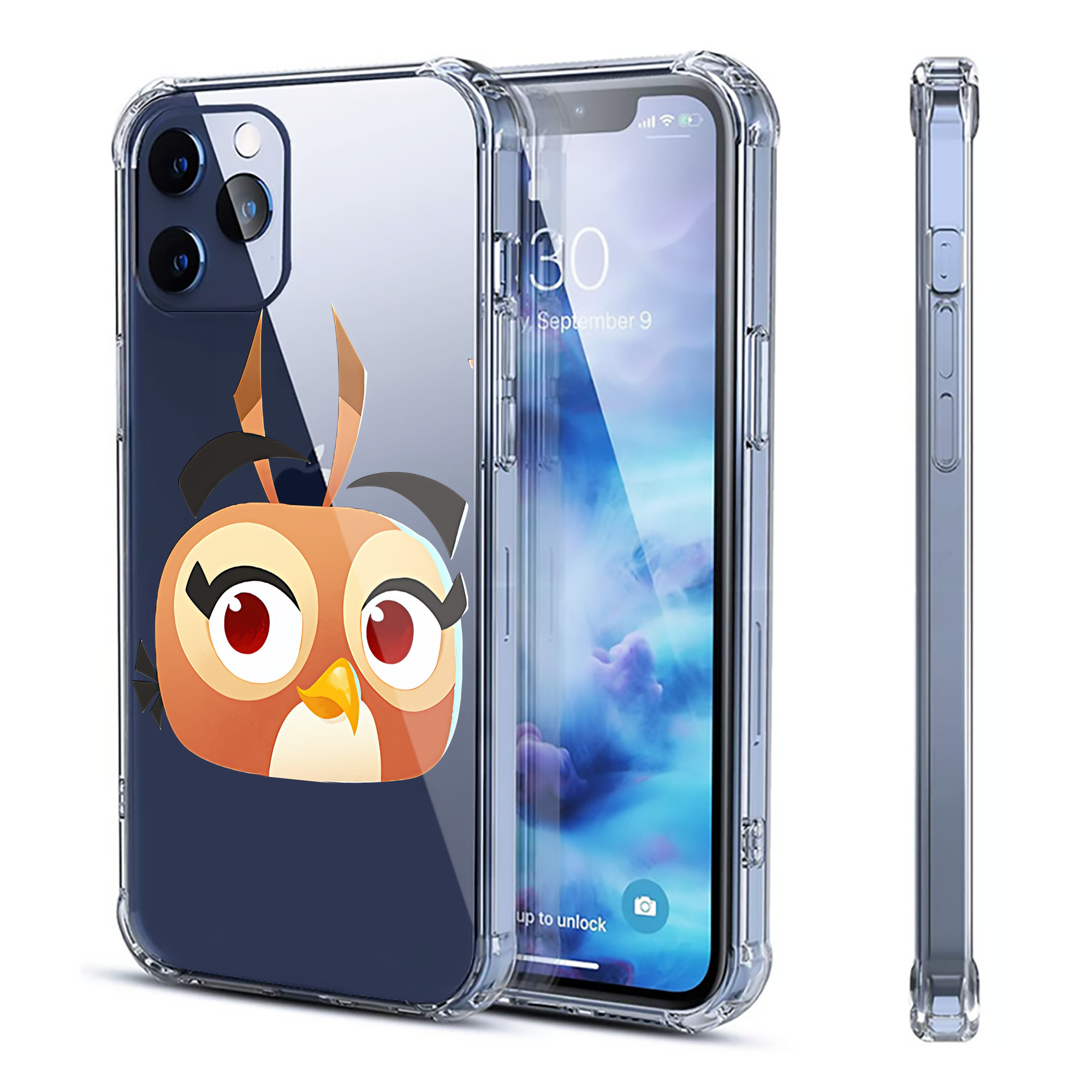 （画像用） Angry Birds アングリーバード 【iPhone 12シリーズ対応】透明スマホケース（クリアソフトケース）